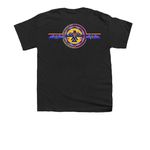 Waasamoowin: The Original Electric Path, a Black Youth Unisex Tee (back-view)