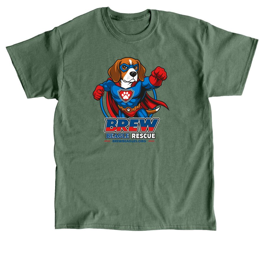 Rescue Ranger Hero Dog - Front Design, a Military Green Classic Unisex Tee