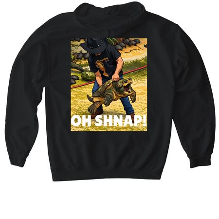 OH SHNAP! Tops, a Black Gildan Softstyle Pullover Hoodie (back-view)