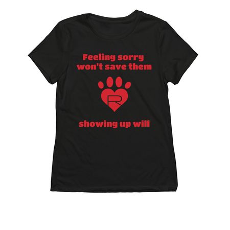 Show up for them, a Deep Black Allmade Eco Triblend Women?s Tee