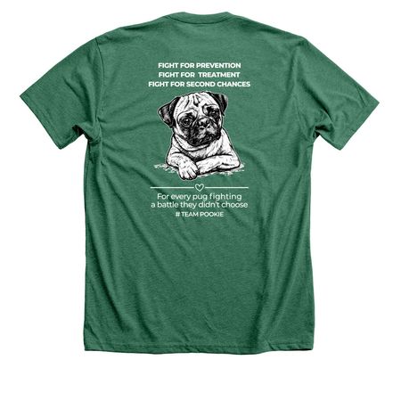 Join Team Pookie, a Heather Grass Green Premium Unisex Tee (back-view)