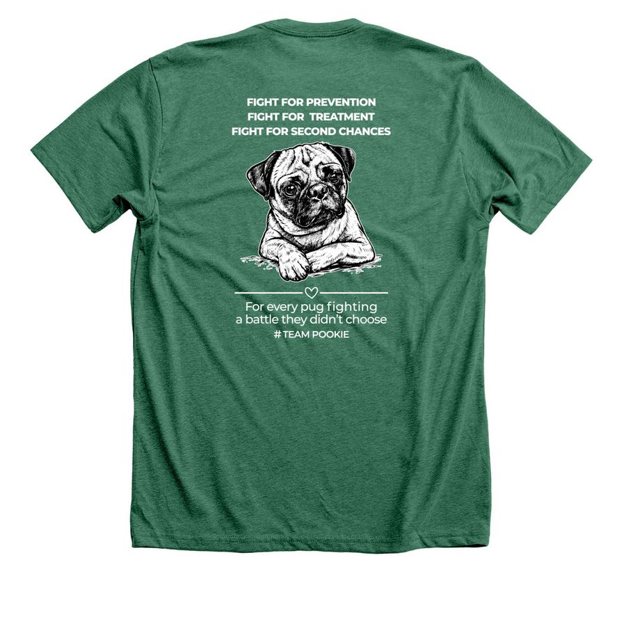Join Team Pookie, a Heather Grass Green Premium Unisex Tee (back-view)