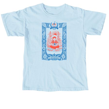 LA ESTUDIANTE (The Student) 25th Anniversary, a Chambray Comfort Colors Unisex Tee