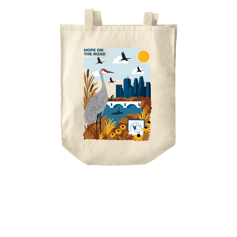 HOPE ON THE ROAD TOTE, a Natural Over-the-Shoulder Shopping Tote Bag