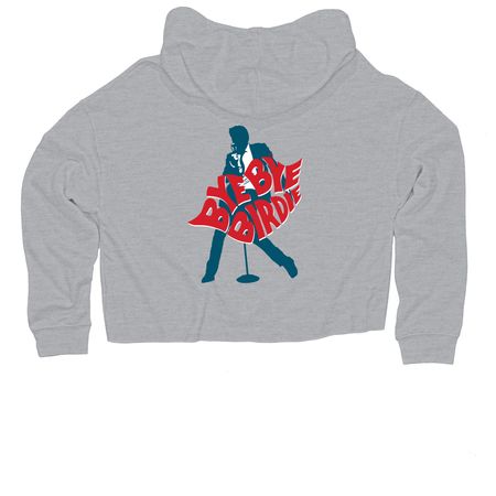 Bye Bye Birdie Merch, a Grey Heather Women?s Lightweight Cropped Hoodie