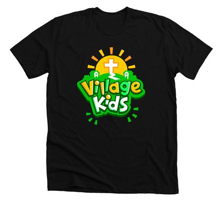 Village Kids, a Solid Black Blend Premium Unisex Tee