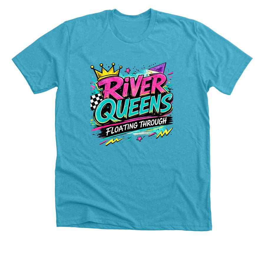 RIVER QUEENS - F'd Up, a Heather Aqua Premium Unisex Tee