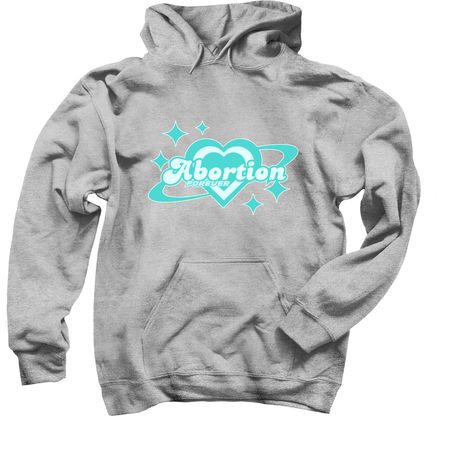 abortion forever - blue, a Sport Grey Pullover Hoodie