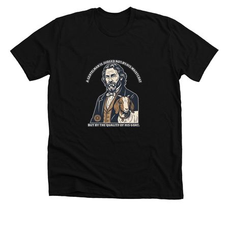 The Gentleman Goat Farmer, a Solid Black Blend Premium Unisex Tee