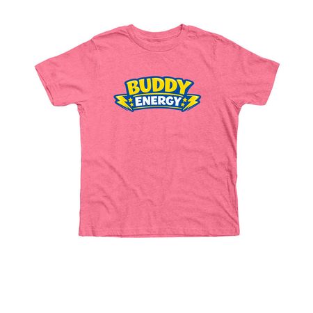 BUDDY ENERGY, a Neon Pink Premium Youth Tee