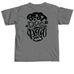 Best Dog Dad Ever Black Logo, a Grey Comfort Colors Unisex Tee (back-view)