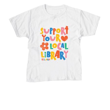 Kids - Support your Local Library&nbsp;, a White Youth Unisex Tee