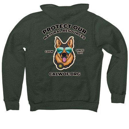 Protecting those who protect our resources, a Heather Forest Premium Pullover Hoodie