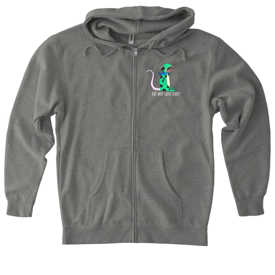 Frog Rat Zip Hoodie, a Gunmetal Heather Heavyweight Zip Up Hoodie