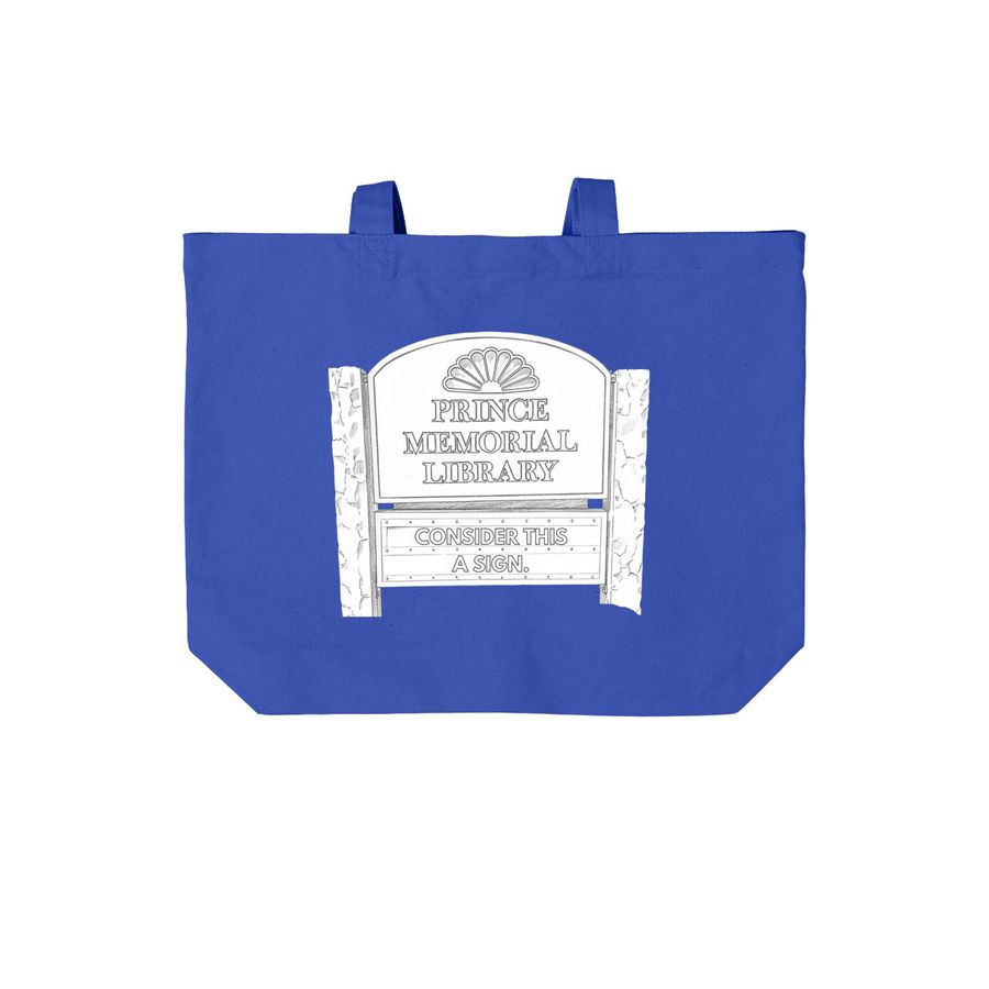 Consider This A Sign&nbsp;, a True Royal Cotton Canvas Tote Bag
