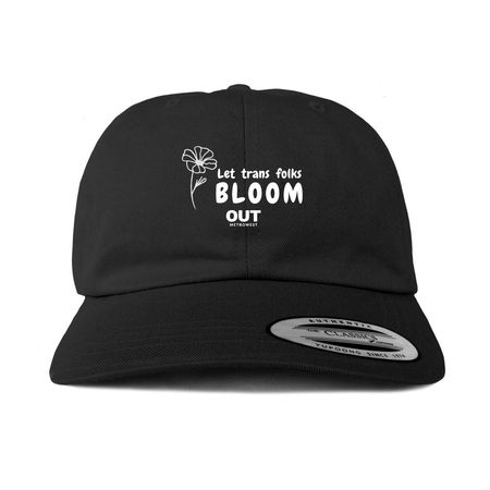 Let Trans Folks Bloom hat, a Black Printed Classic Baseball Cap