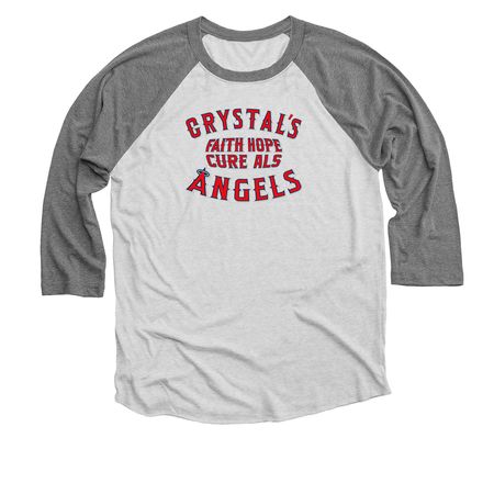 Your Pace or Mine ALS NC Chapter Fundraiser, a Premium Heather and Heather White 3/4 Sleeve Baseball Tee