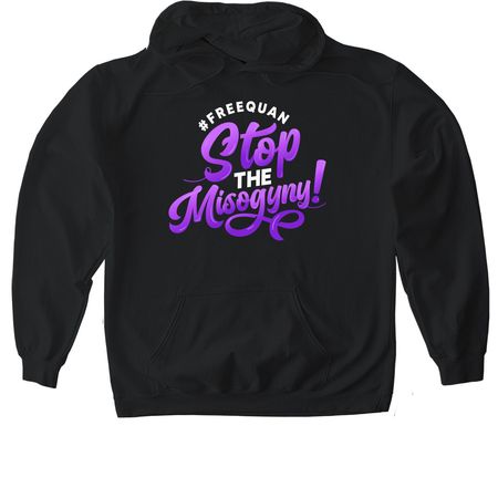 #FREEQUAN, a Black Gildan Softstyle Pullover Hoodie