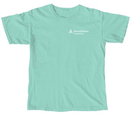 Facility Dog Heroes, a Chalky Mint Comfort Colors Unisex Tee (back-view)