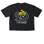 College Bound T-Shirts and Sweatshirts, a Black Comfort Colors Boxy Tee (back-view)