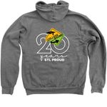 College Bound T-Shirts and Sweatshirts, a Deep Heather Zip Up Hoodie (back-view)