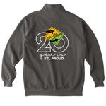 College Bound T-Shirts and Sweatshirts, a Pepper Comfort Colors Quarter Zip Pullover (back-view)
