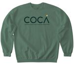 COCAcon 2026, a Military Green Softstyle Crewneck Sweatshirt (back-view)