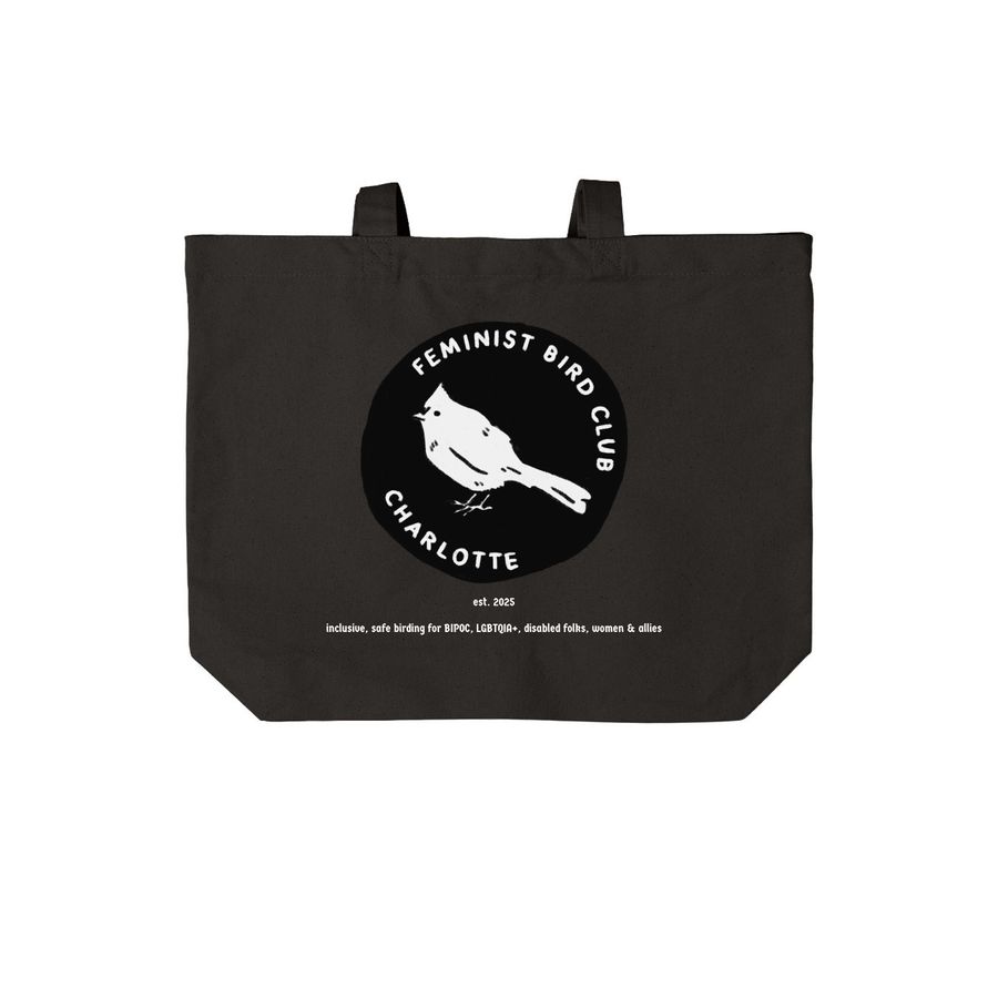 FBC Charlotte Logo Totes, a Deep Black Cotton Canvas Tote Bag
