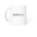 Fueled by Prana, a White Coffee Mug (back-view)