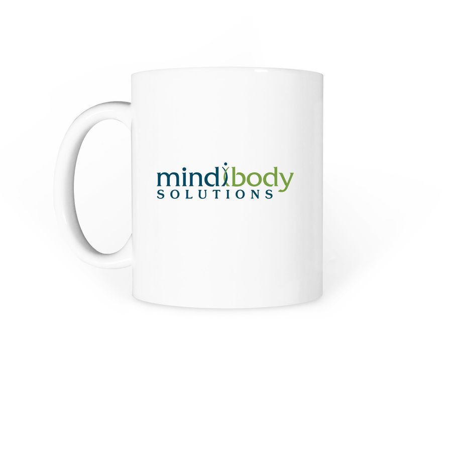Fueled by Prana, a White Coffee Mug (back-view)