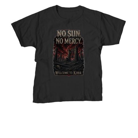 No Sun, No Mercy Shirts, a Black Youth Unisex Tee