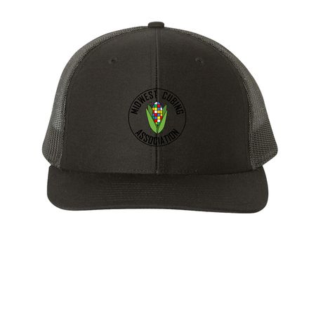 MCA Hats, a Black Printed Snapback Trucker Cap