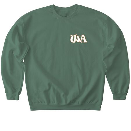 Wild Acorns Art Studio, a Military Green Softstyle Crewneck Sweatshirt