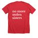No More Stolen Sisters Campaign, a Heather Red Premium Unisex Tee (back-view)