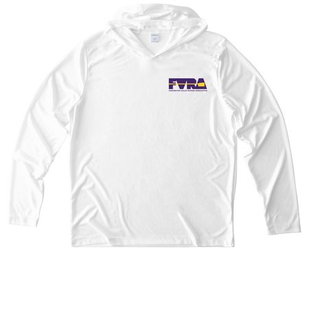 FVRA High-Viz Collection, a White UV Performance Long Sleeve Hoodie