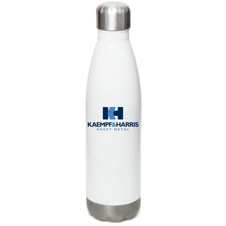 Kaempf & Harris Drinkware, a White Stainless Steel Water Bottle