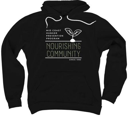 Nourishing Tagline (Dark Fabrics), a Black Premium Pullover Hoodie