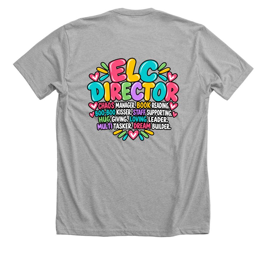 DIRECTOR ONLY, a Athletic Heather Premium Unisex Tee (back-view)