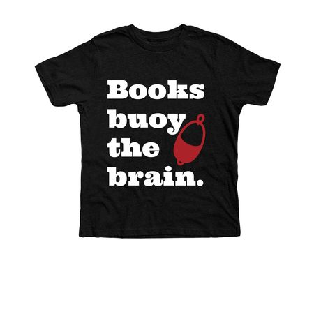Books Buoy, a Black Heather Premium Youth Tee