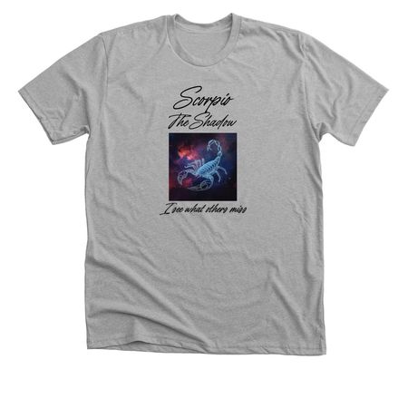 Scorpio- The Shadow, a Athletic Heather Premium Unisex Tee