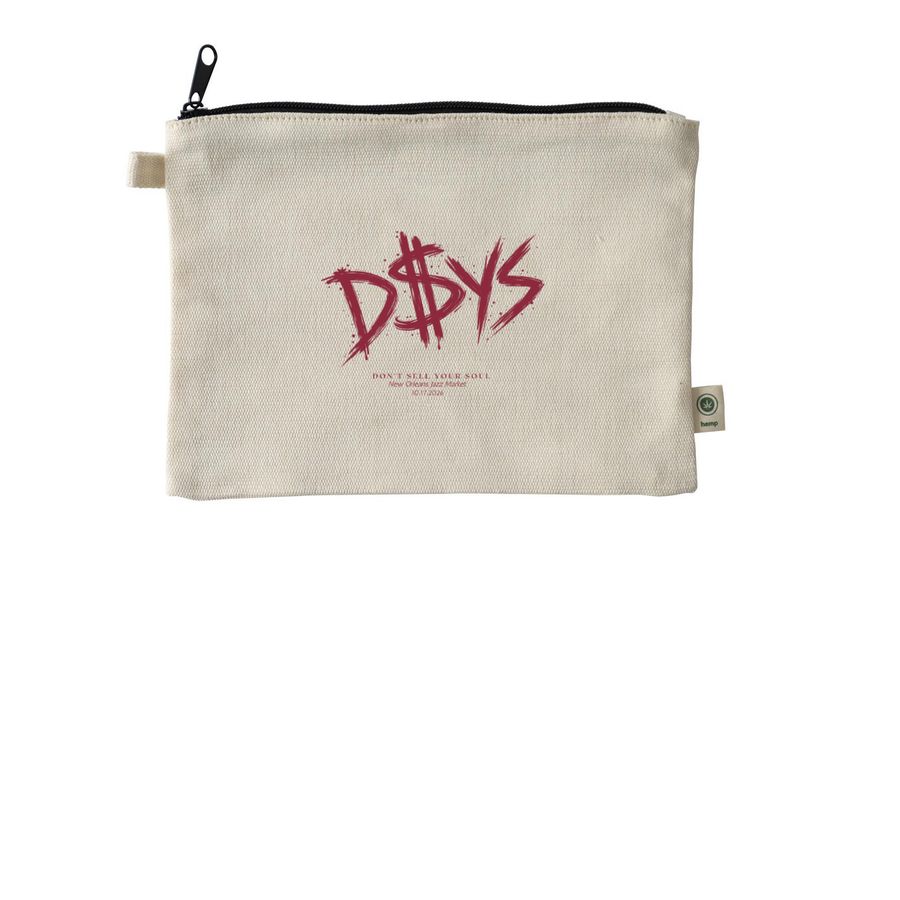 D$YS Utility Pouch, a Natural 9"x7" Hemp Blend Pouch