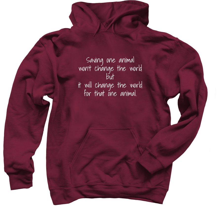 Lilly?s Safe Haven, a message of compassion, a Maroon Pullover Hoodie