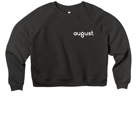 August Inc Day, a Black Women's Premium Cropped Raglan Sweatshirt