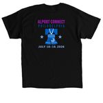Alport Connect 2026 Sm Front & Lg Back Logos, a Black Classic Unisex Tee (back-view)