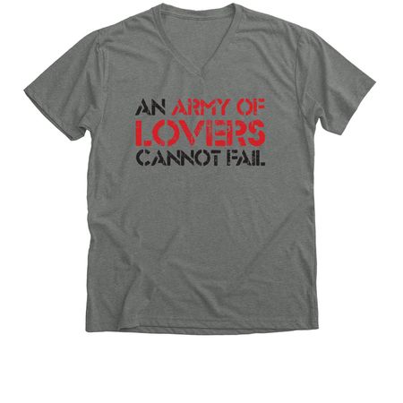 an army of lovers cannot fail, a Deep Heather Premium V-Neck Tee