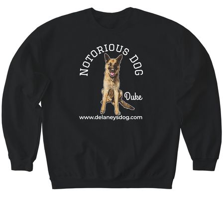 Notorious DOG - Duke, a Black Softstyle Crewneck Sweatshirt