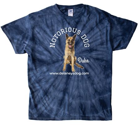 Notorious DOG - Duke, a Navy Classic Tie Dye Tee