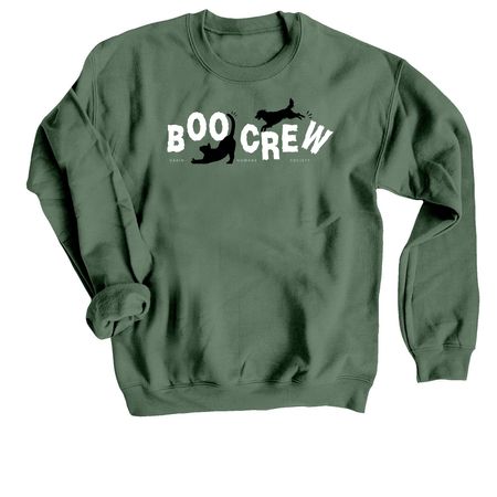 Dakin Boo Crew, a Military Green Crewneck Sweatshirt