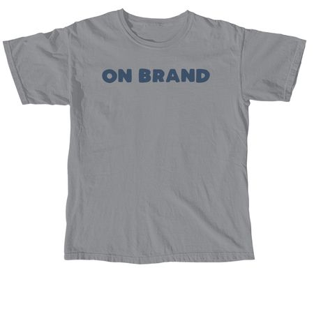 on brand (block font), a Granite Comfort Colors Unisex Tee