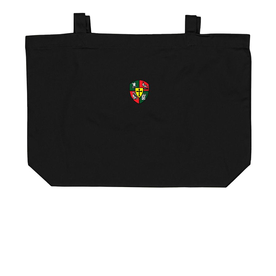 Totes, Classic Boar's Head Shield, a Black Large Organic Cotton Tote Bag